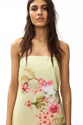 Robe bandeau - Jaune/fleuri — photo 1