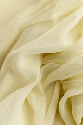 Robe en mousseline à effet drapé - Jaune clair — photo 4