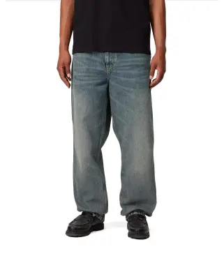 Single Knee Pant Blue Worn Used Wash — photo 4