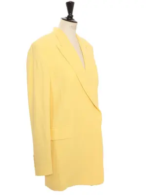 Veste blazer en lin jaune pastel Prix boutique 750€ Taille 40 — photo 3