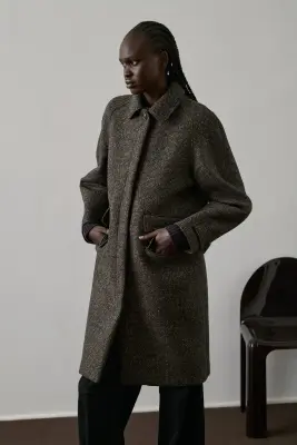 MANTEAU SIMBA MARRON/NOIR