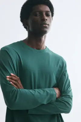 T-shirt Regular Fit en jersey - Vert — photo 2