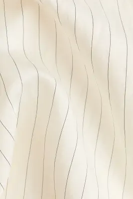 Chemise oversize en viscose mélangée - Crème/rayures tennis — photo 4