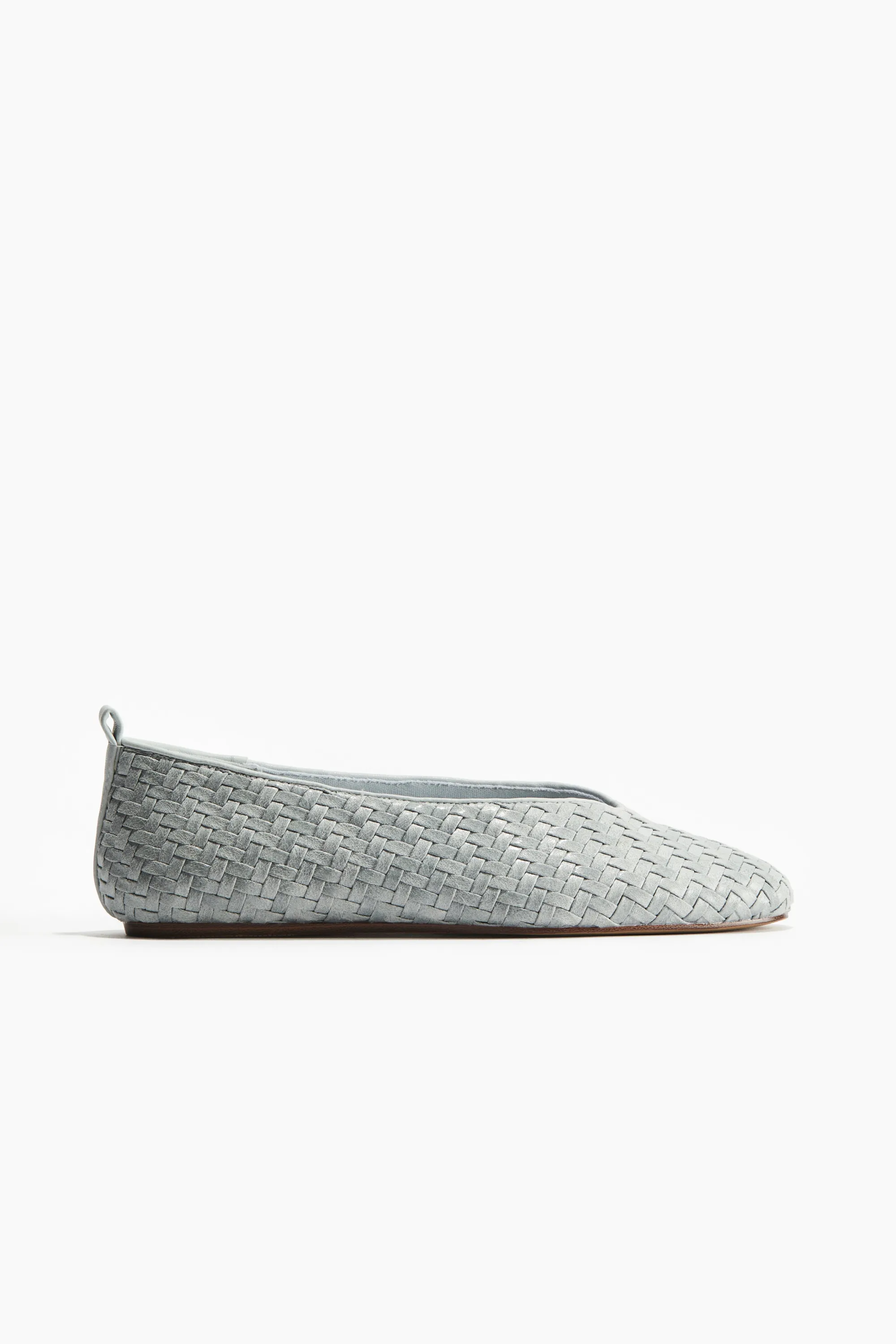 Ballerines tressées - Gris-bleu clair