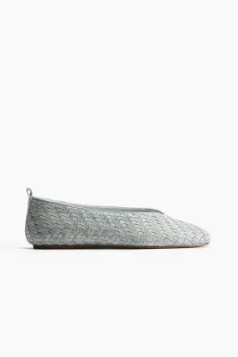 Ballerines tressées - Gris-bleu clair — photo 1