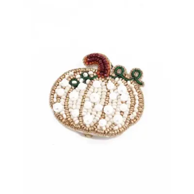 Broche Brodée Citrouille — photo 1
