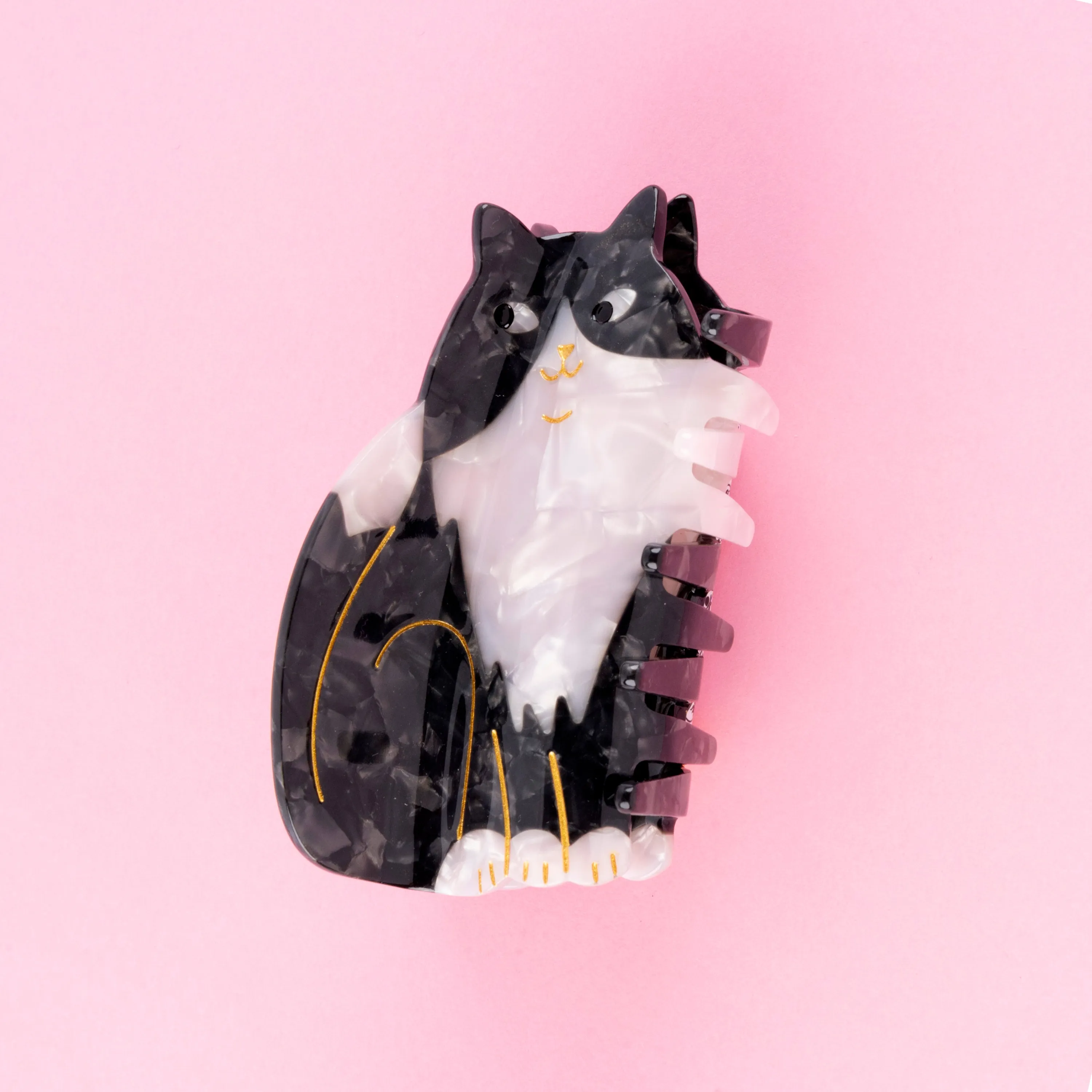 Pince à cheveux Chat noir et blanc Coucou Suzette