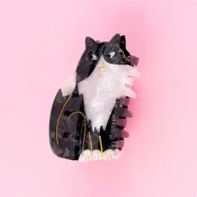 Pince à cheveux Chat noir et blanc Coucou Suzette — photo 1
