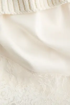 Pull à effet superposé - Crème — photo 4