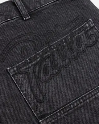 Double Knee Denim Pants Black — photo 3