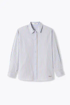 Chemise oversize rayée Femme — photo 1