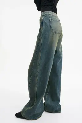 Baggy Low Jeans - Bleu denim — photo 2