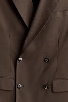 Veste Relaxed Fit à fermeture croisée - Marron — photo 5