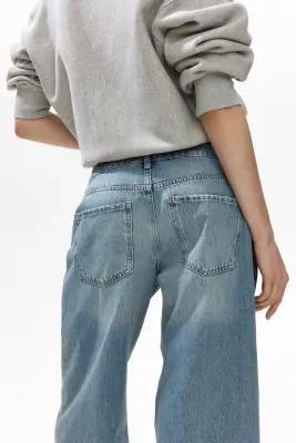Baggy Low Waist Jeans - Bleu denim clair — photo 3