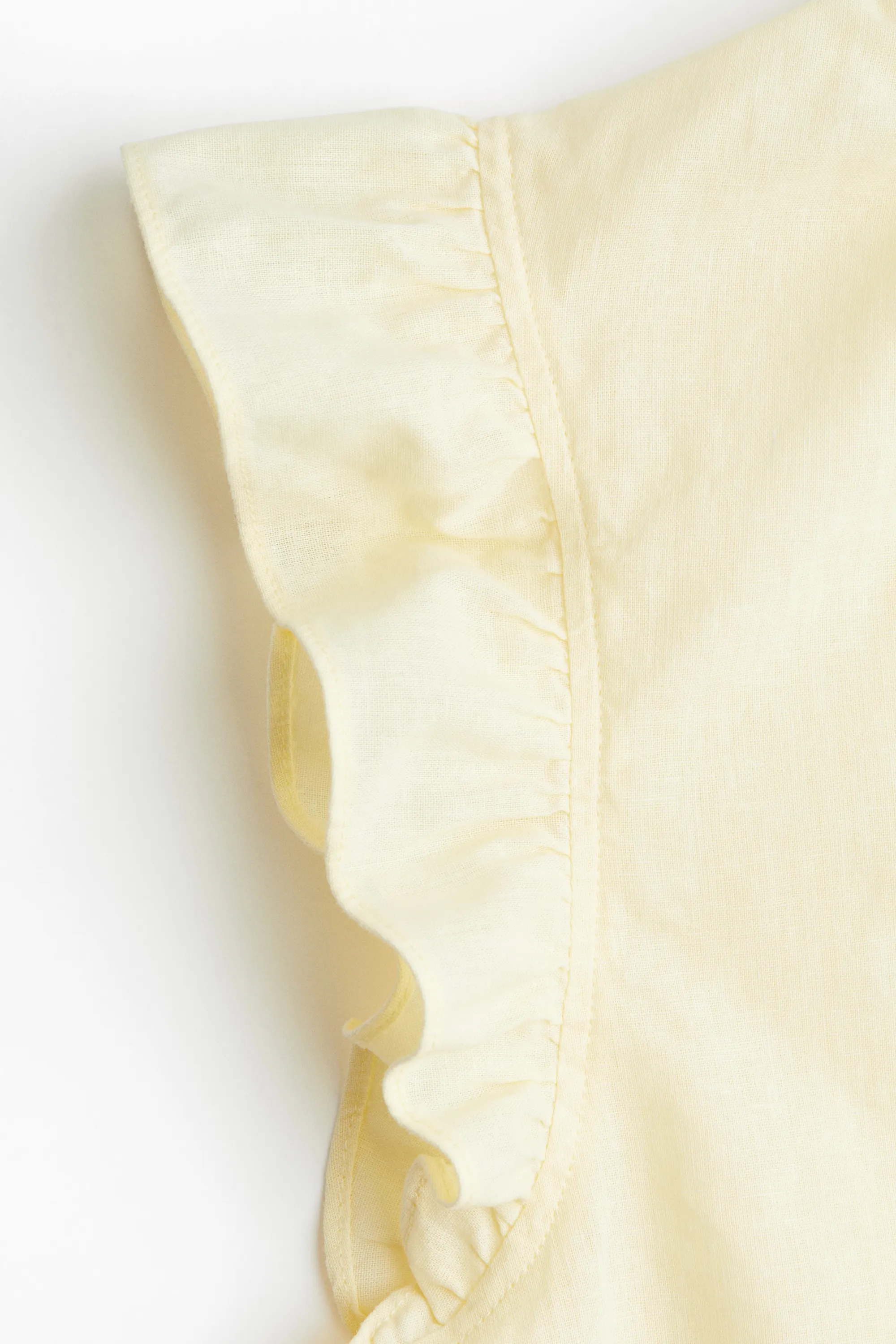 Blouse en lin mélangé - Jaune clair