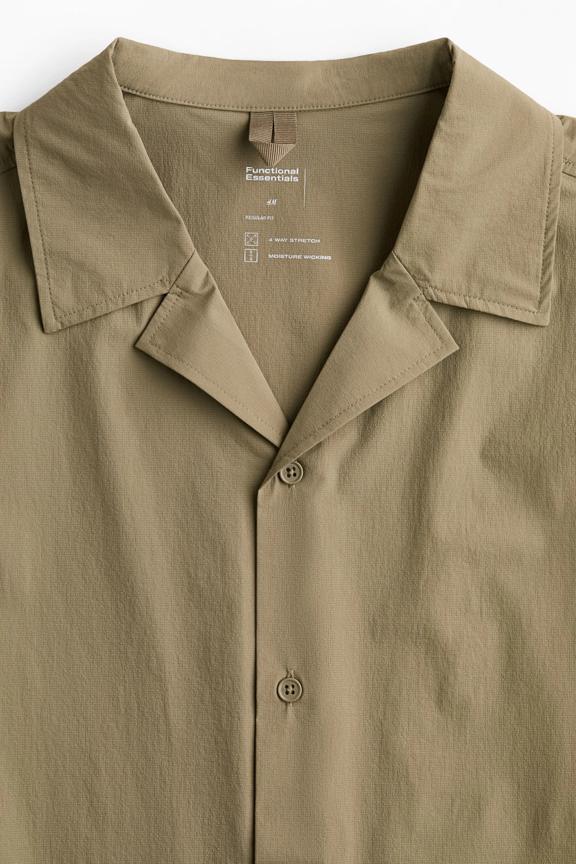 Chemise Four-way Stretch Regular Fit - Vert kaki