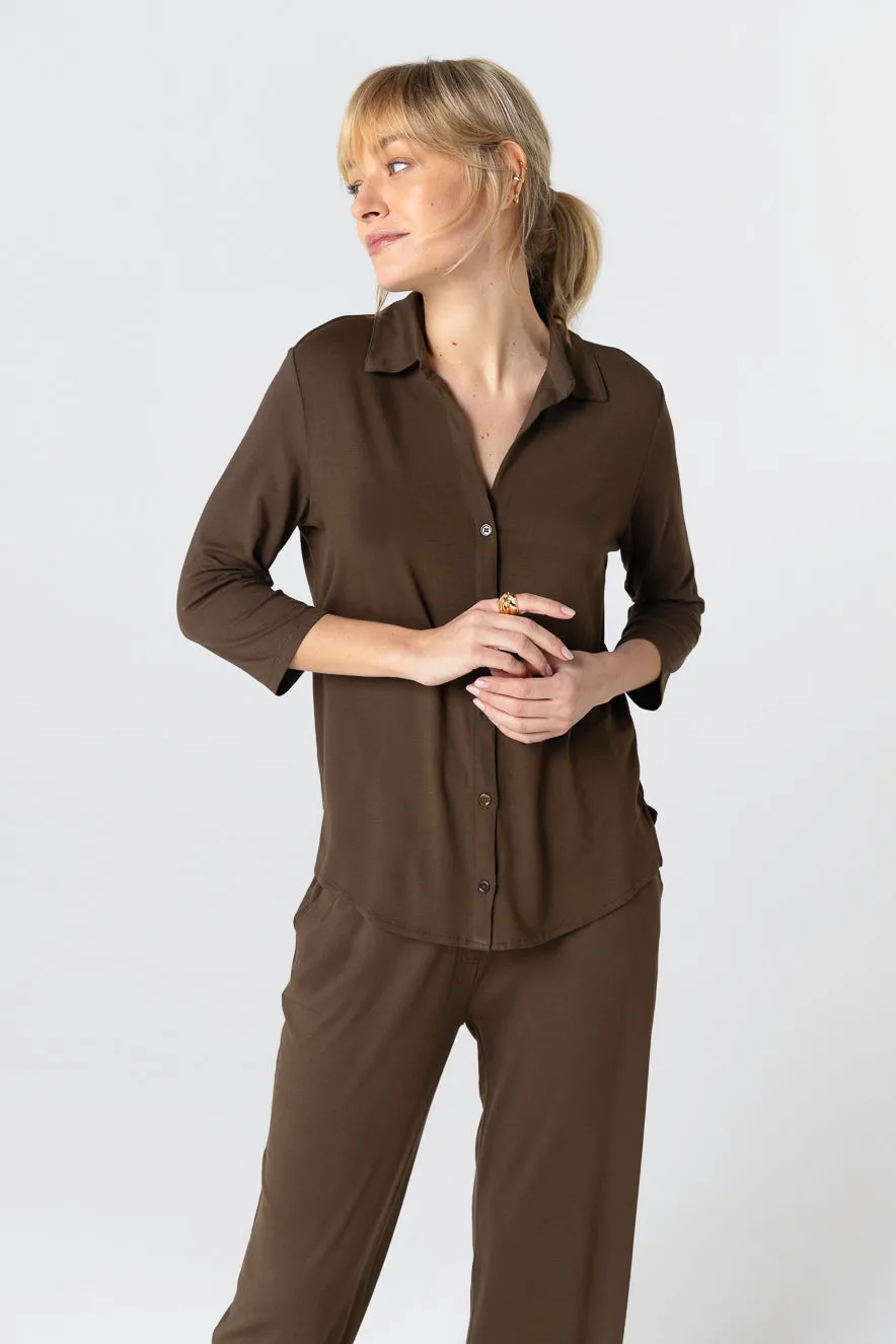 Chemise en viscose et élasthanne