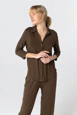 Chemise en viscose et élasthanne