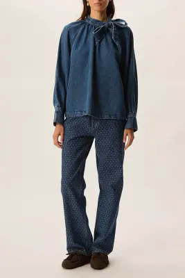 Blouse Lou Middle Blue — photo 4