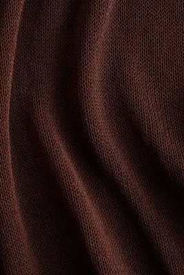 Robe à bretelles fines en maille - Marron foncé — photo 4