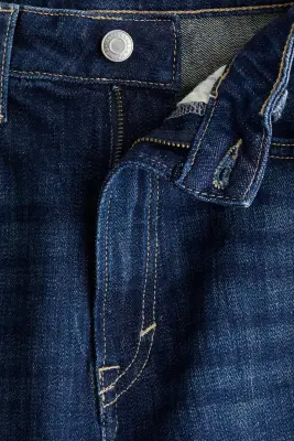 Slim Straight High Jeans - Bleu denim foncé — photo 2
