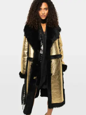 Manteau Lunar Cuir Shearling — photo 4