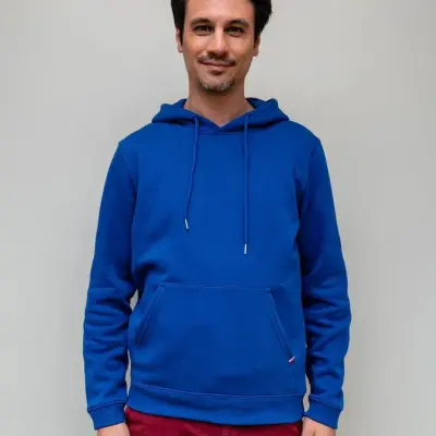 Hoodie Luc molletonné bleu europe — photo 1