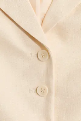 Gilet sans manches en lin mélangé - Beige clair — photo 4