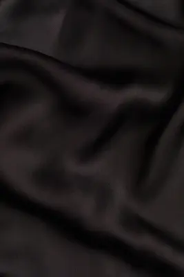 Robe à encolure bénitier en satin de viscose - Marron foncé — photo 4
