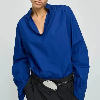 Blouse Juulivo indigo - LAURENCE BRAS — photo 2