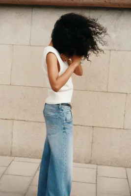 Baggy Low Waist Jeans - Bleu denim — photo 3