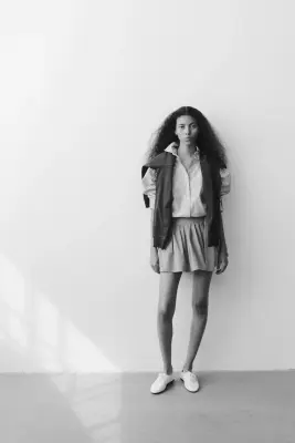 Chemise oversize - Rouge/rayé — photo 1