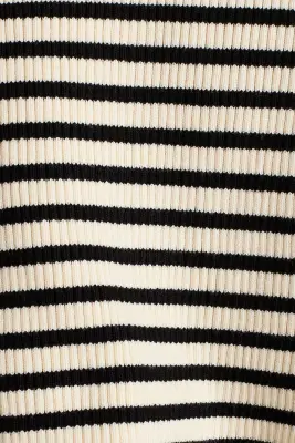 Pull en maille côtelée - Beige clair/rayé — photo 5