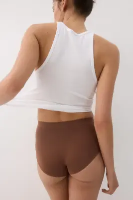 Culotte Shortie Seamless Light Shape - Marron — photo 1