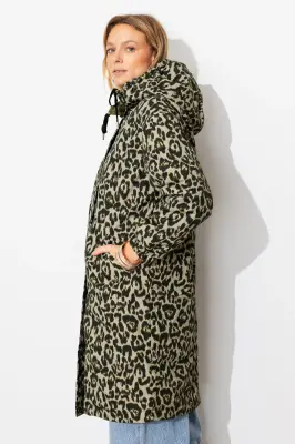 Parka fourrée motif léopard — photo 3