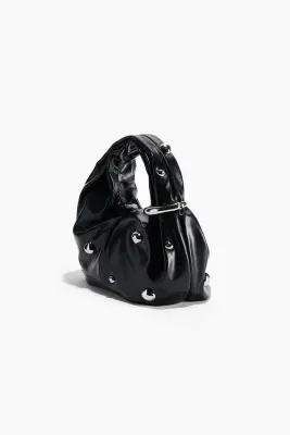 Sac à main avec détail en métal - Bleu marine — photo 1