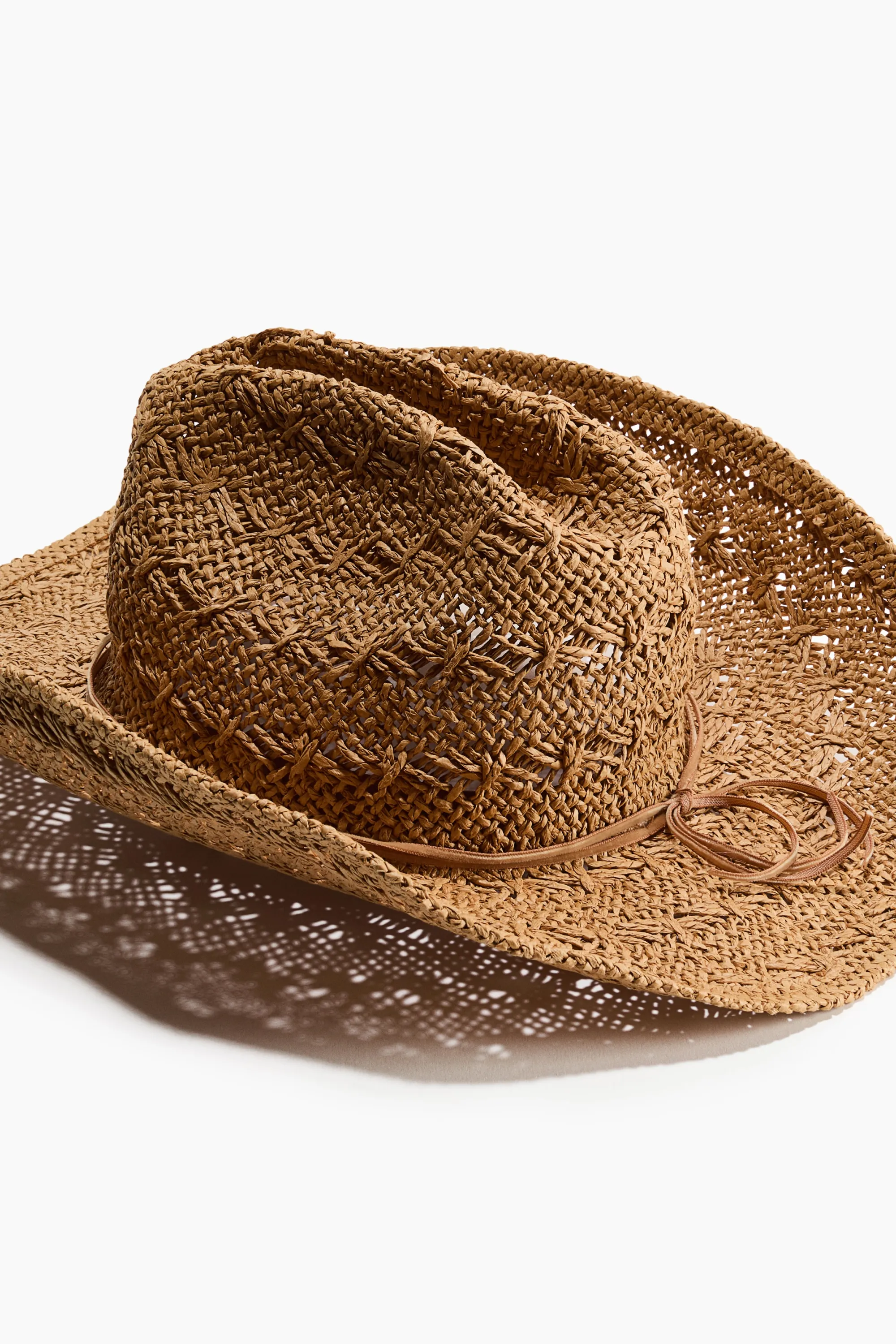 Chapeau de cow-boy en paille - Beige