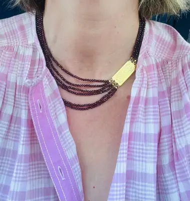 Collier ATHENA grenat - Bohemian Rhapsodie — photo 2