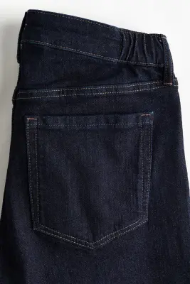 MAMA Wide Low Waist Ankle Jeans - Bleu denim foncé — photo 4