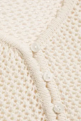 Top en crochet à manches courtes - Blanc — photo 3