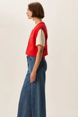 Gilet sans manches Ceylan Rouge — photo 5