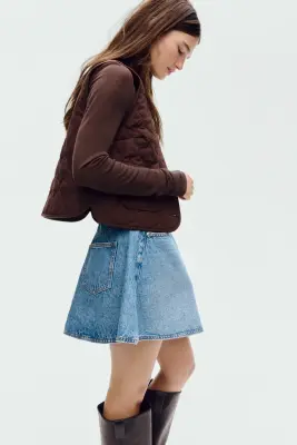 Veste sans manches matelassée - Marron foncé — photo 2