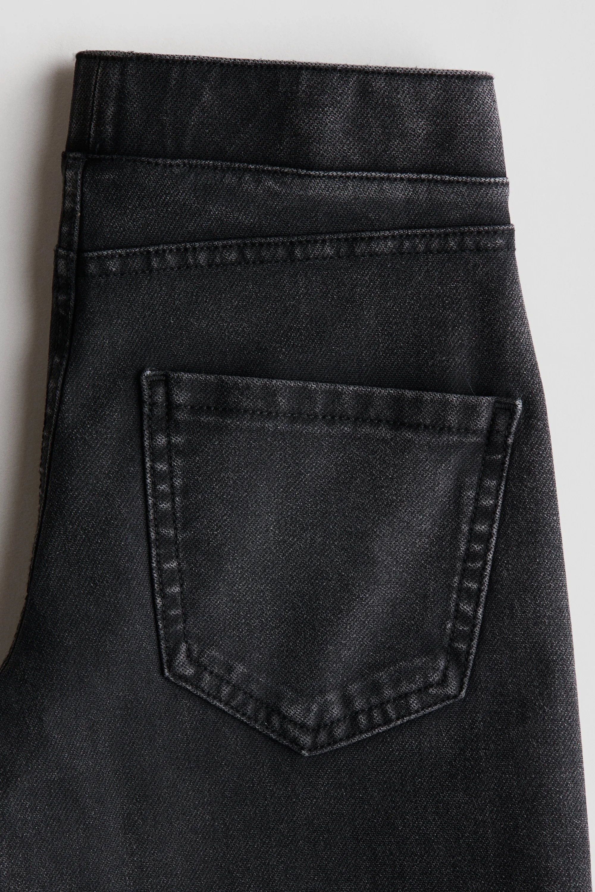 Jegging façon denim avec jambes larges - Noir denim