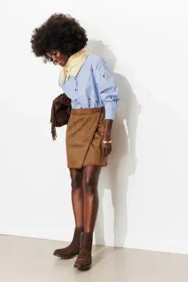 Jupe courte en suédine Femme — photo 5