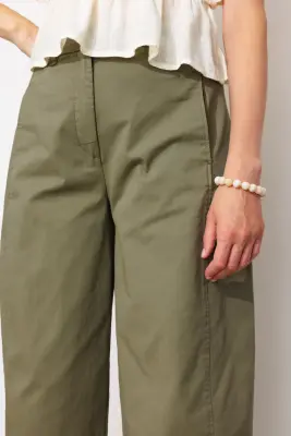 Pantalon balloon en toile — photo 5