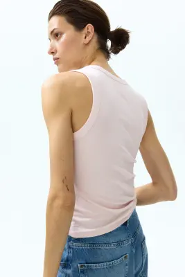 Débardeur côtelé - Rose clair — photo 2