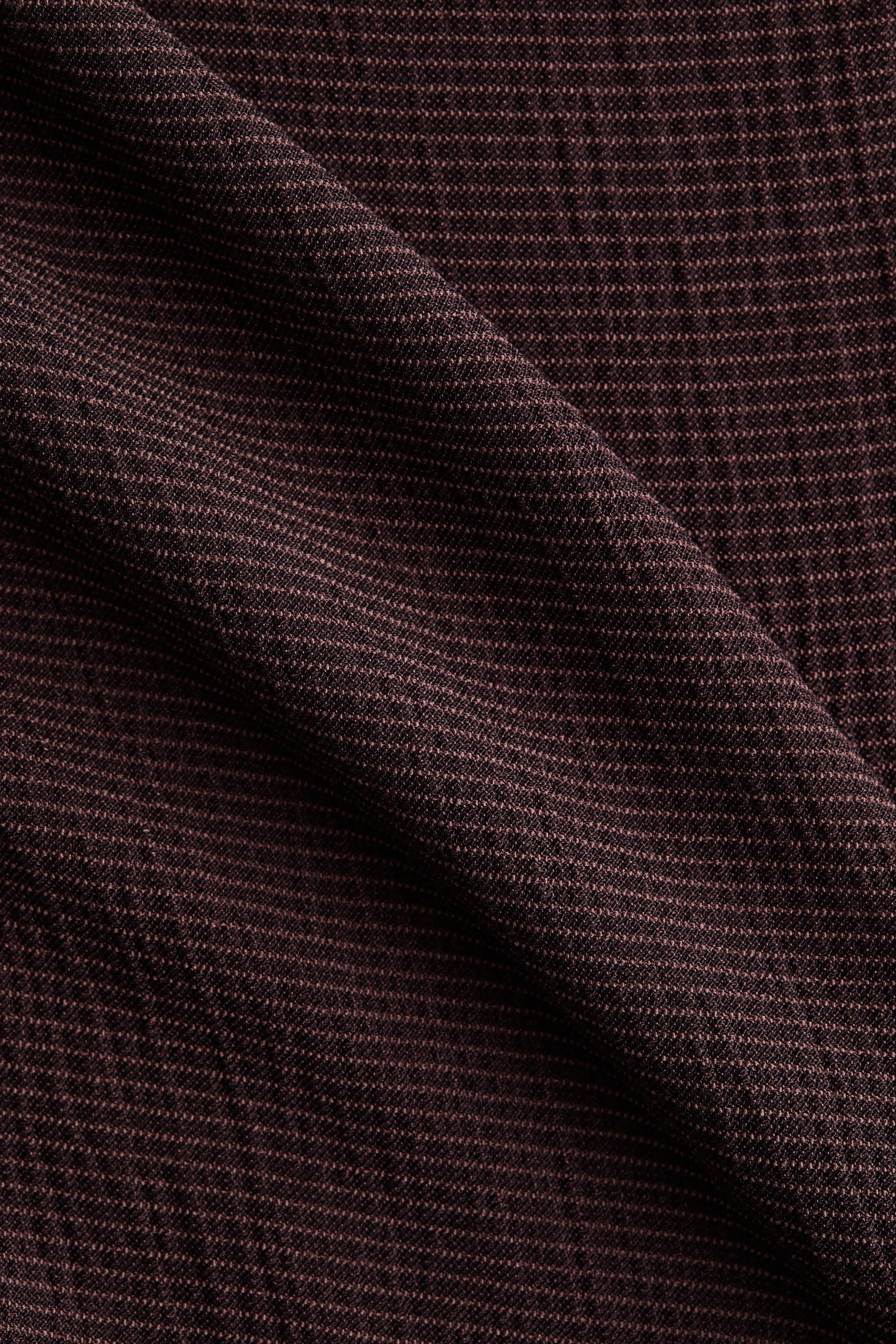 Top texturé avec ceinture à nouer - Marron foncé