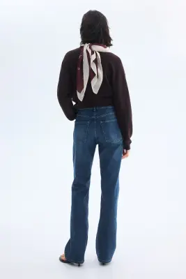 Bootcut High Jeans - Bleu denim foncé — photo 2