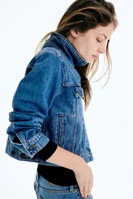 Veste en denim - Bleu denim — photo 4
