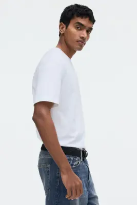 T-shirt COOLMAX® Regular Fit - Blanc — photo 3